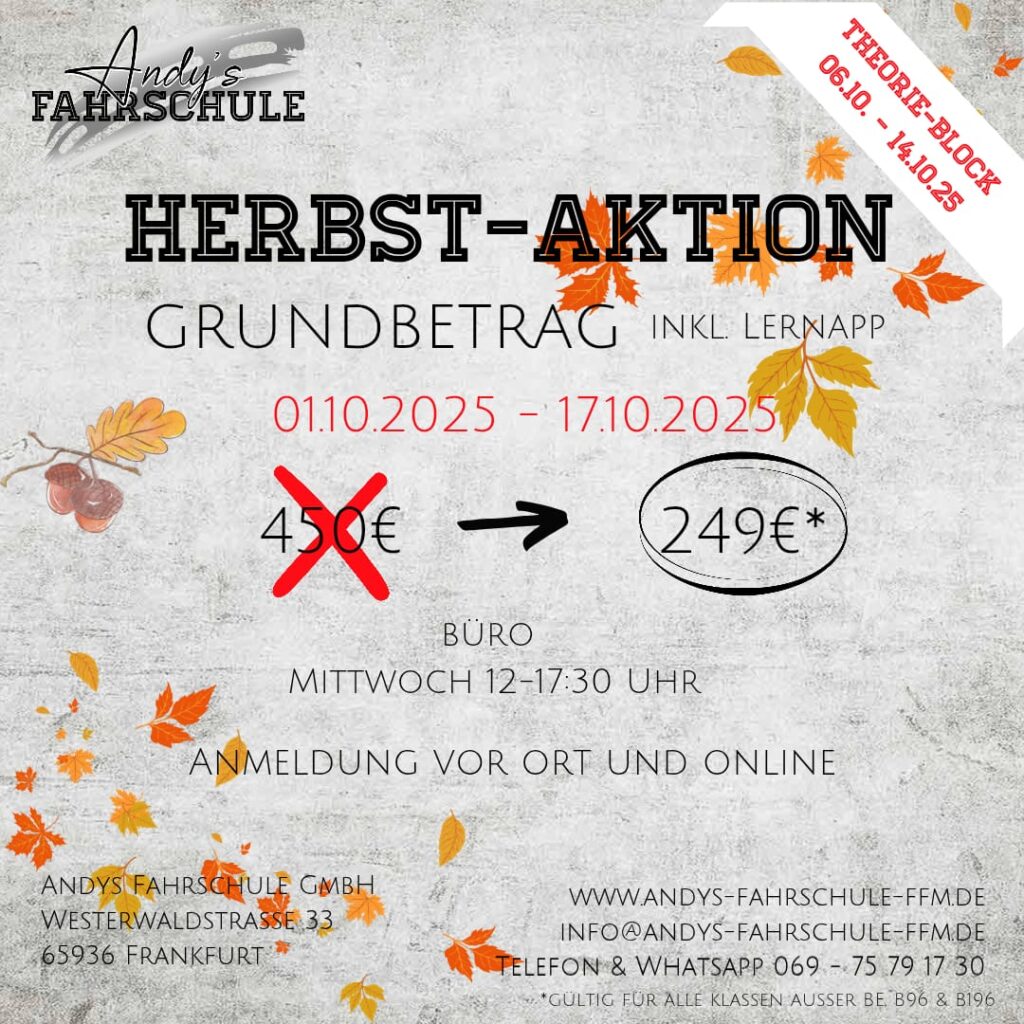 Andys Fahrschule Herbstaktion-2025